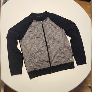 Black and Gray Zip-Up Longsleeve